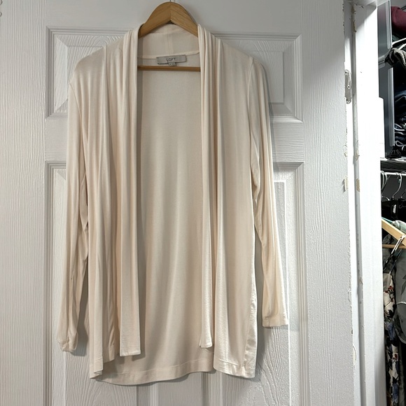 Loft Ribbed Long Open Cardigan - Picture 2 of 3